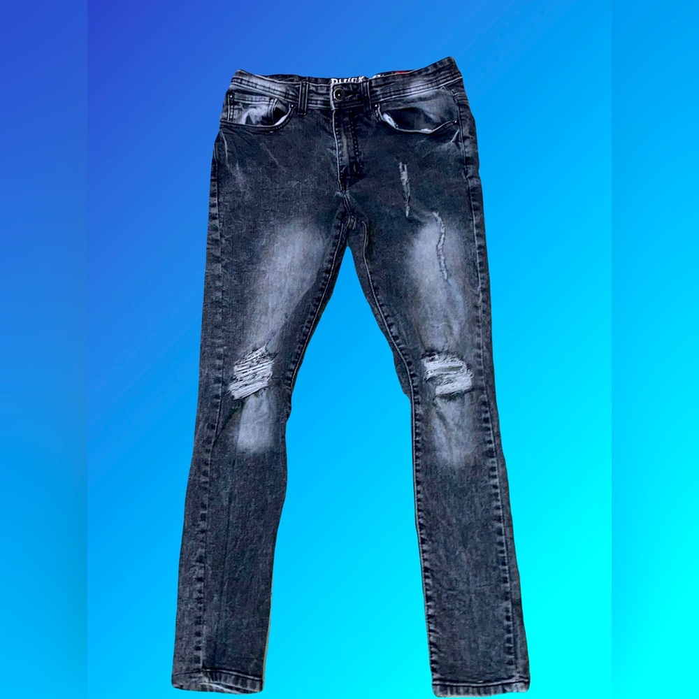 Black Pike Black/Gray Ripped jeans.